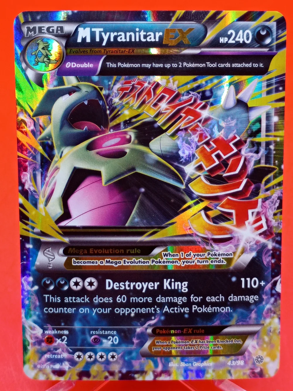 Mega Tyranitar EX 43/98 Ancient Origins Near Mint Pokémon TCG